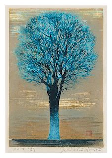 * Hoshi Joichi, (1913-1979), Blue Tree