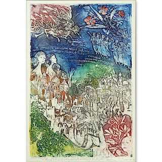 Abraham Yakin, Israeli  (born 1924) Color Lithograph