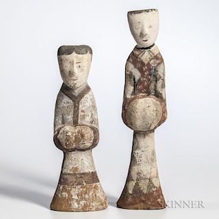 Two Painted Pottery Figures