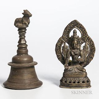 Two Bronze Buddhist Items
