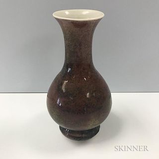 Small Mottled Flambe-glazed Vase