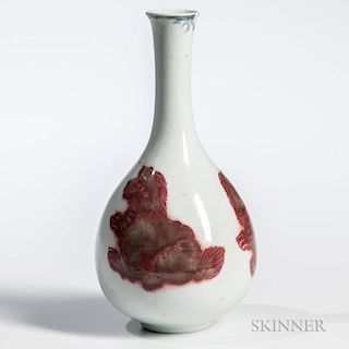 Small White Bottle Vase