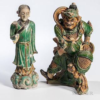 Two Sancai-style Figures