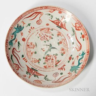 Enameled Swatow Porcelain Charger