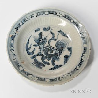 Swatow-style Blue and White Dish