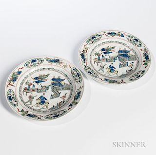 Pair of Famille Verte Dishes