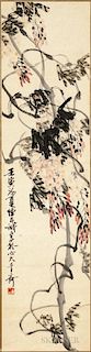 Hanging Scroll Depicting a Wisteria Vine