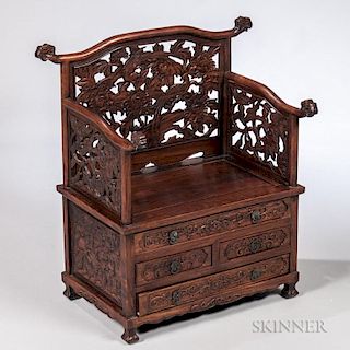 Carved Wood Dressing Table