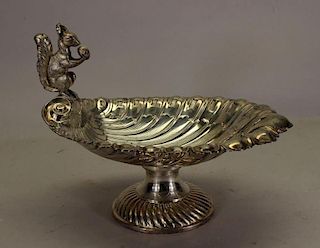 Silverplate Nut Dish with Squirrel