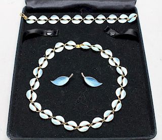 David-Anderson Sterling & Enamel Jewelry Set