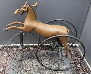 American, Folk Art Child's Horse Tricycle