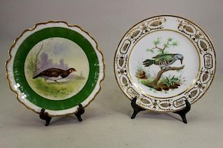 (2) Signed Porcelain Bird Dishes