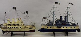 (2) Ship Models on Stand