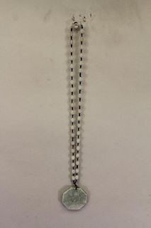 Beaded Necklace with Octagonal Pendant