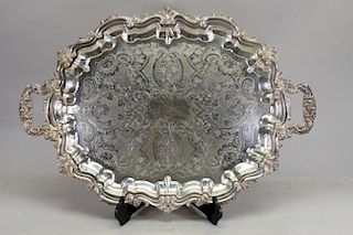 Silverplated Twin Handled Serving Tray