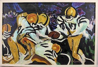 Coleman, Signed Painting of a Football Game