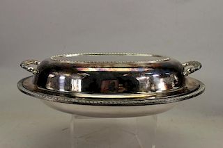 Antique Silverplate Covered Vegetable Dish