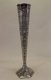 Figural Silverplate Vase