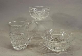 (3) Glass Articles, Two Signed Waterford