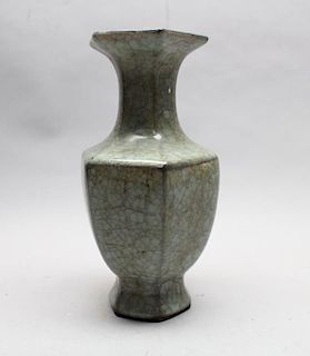 Hexagonal Signed Antique Chinese Vase