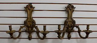 Pair of French 2-Arm Sconces