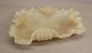 Carved Oriental Style Alabaster Tray