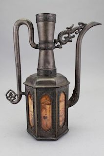 Chinese Pewter Pitcher