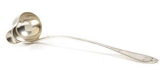 A German Silver Punch Ladle, M.H. Wilkens & Sohne, Bremen, Circa 1900, Length 13 inches.