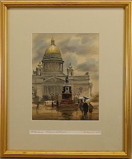 St. Isaac's Cathedral St. Petersburg Watercolor