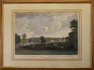 "A View of the Gardens of Thomas Hart" Engraving