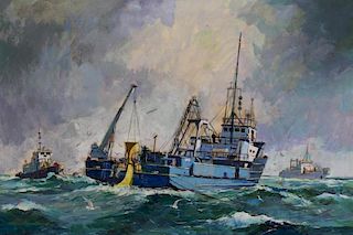 Loren Frederick Wilbur A.W.S. "Mullet Fishermen"