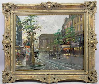 Francois Gerome (born 1895) Paris Street Scene