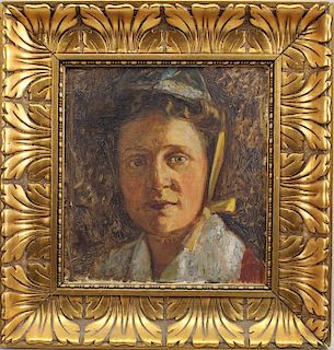 European School, Impressionist Portrait of a Woman