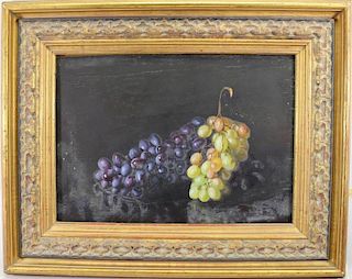19th C. Still Life Painting of Grapes