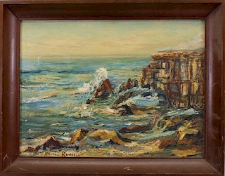 Helena Russell, Coastal Scene w/ Crashing Waves