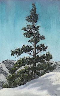 Helmuth Naumer (1907-1989), "Evergreen and Snow"