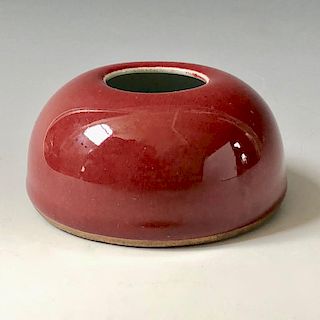 CHINESE ANTIQUE RED GLAZED WATERPOT