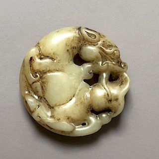 CHINESE ANTIQUE JADE CARVING