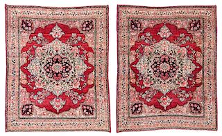 Pair of 19th C. Lavar Kerman Rugs, Persia: 2'10'' x 3'6''