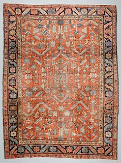 Antique Heriz Rug, Persia: 9'1'' x 12'6''