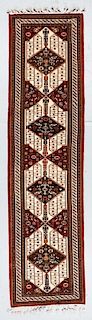 Vintage Shahsavan Rug, Persia: 2'9'' x 10'9''