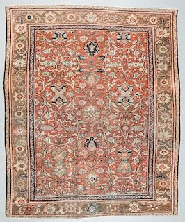 19th C. Mahal Rug, Persia: 9'1'' x 11'