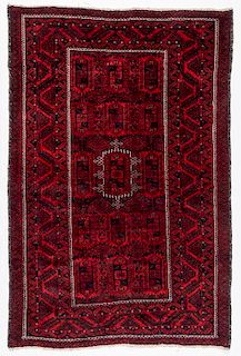 Semi-Antique Beluch Rug, Afghanistan: 4'2'' x 6'4''