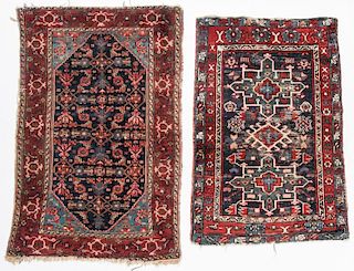 2 Antique Karadja and West Persian Rugs