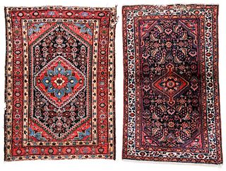 2 Antique West Persian Hamadan Rugs