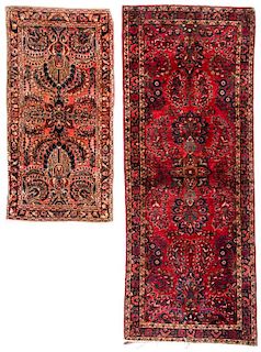2 Antique Persian Sarouk Rugs