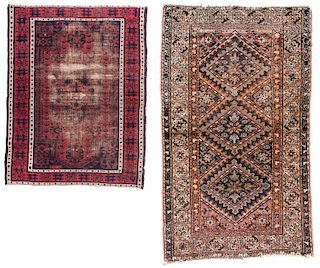 2 Antique Hamadan and Beluch Rugs