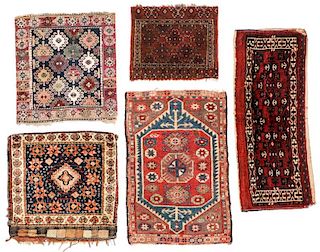 Estate Collection of 5 Antique Small Rugs