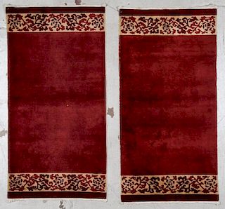 Pair of Chinese Art Deco Rugs: 3' x 5'11''
