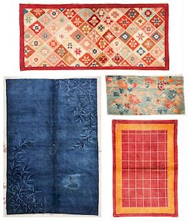 Estate Grouping of 4 Antique Chinese/Tibetan Rugs